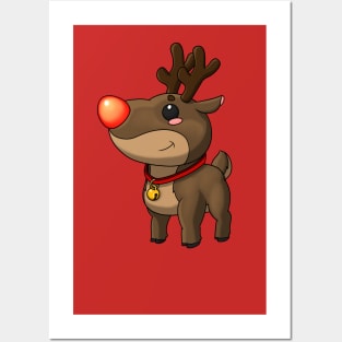 Rudolf the red nosed reindeer! Posters and Art